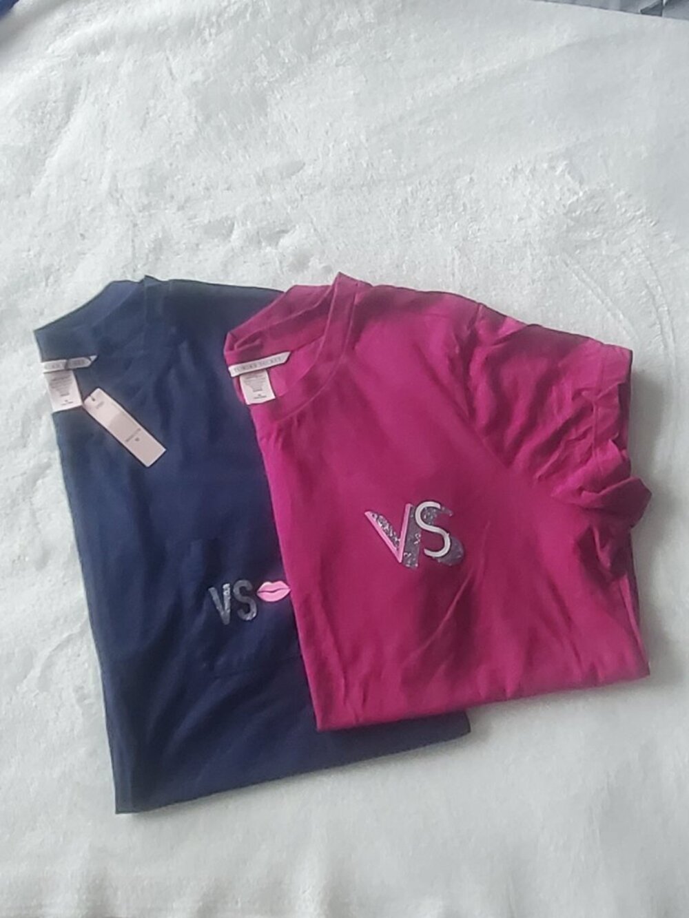 2 Victoria's Secret Bling T-shirt BUNDLE Size: M Both Brand New-1 with Tags!